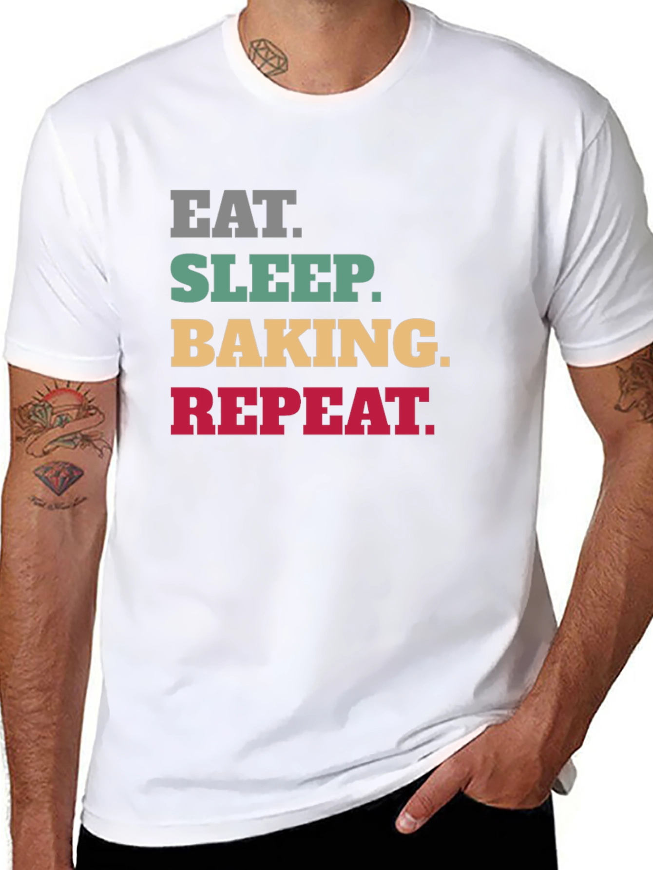 Eat Sleep Baking Repeat T-Shirt - Funny Baker Tee