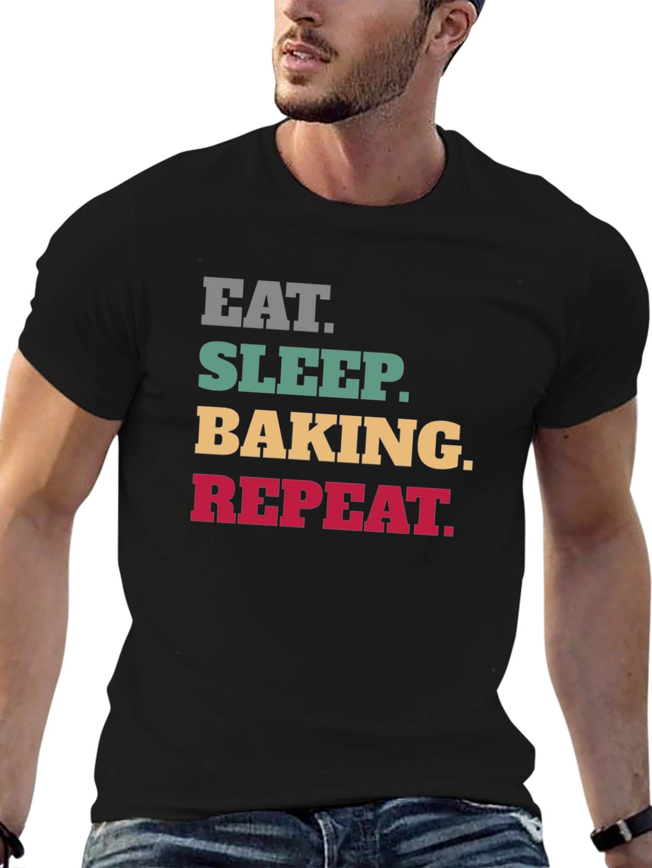 Eat Sleep Baking Repeat T-Shirt - Funny Baker Tee