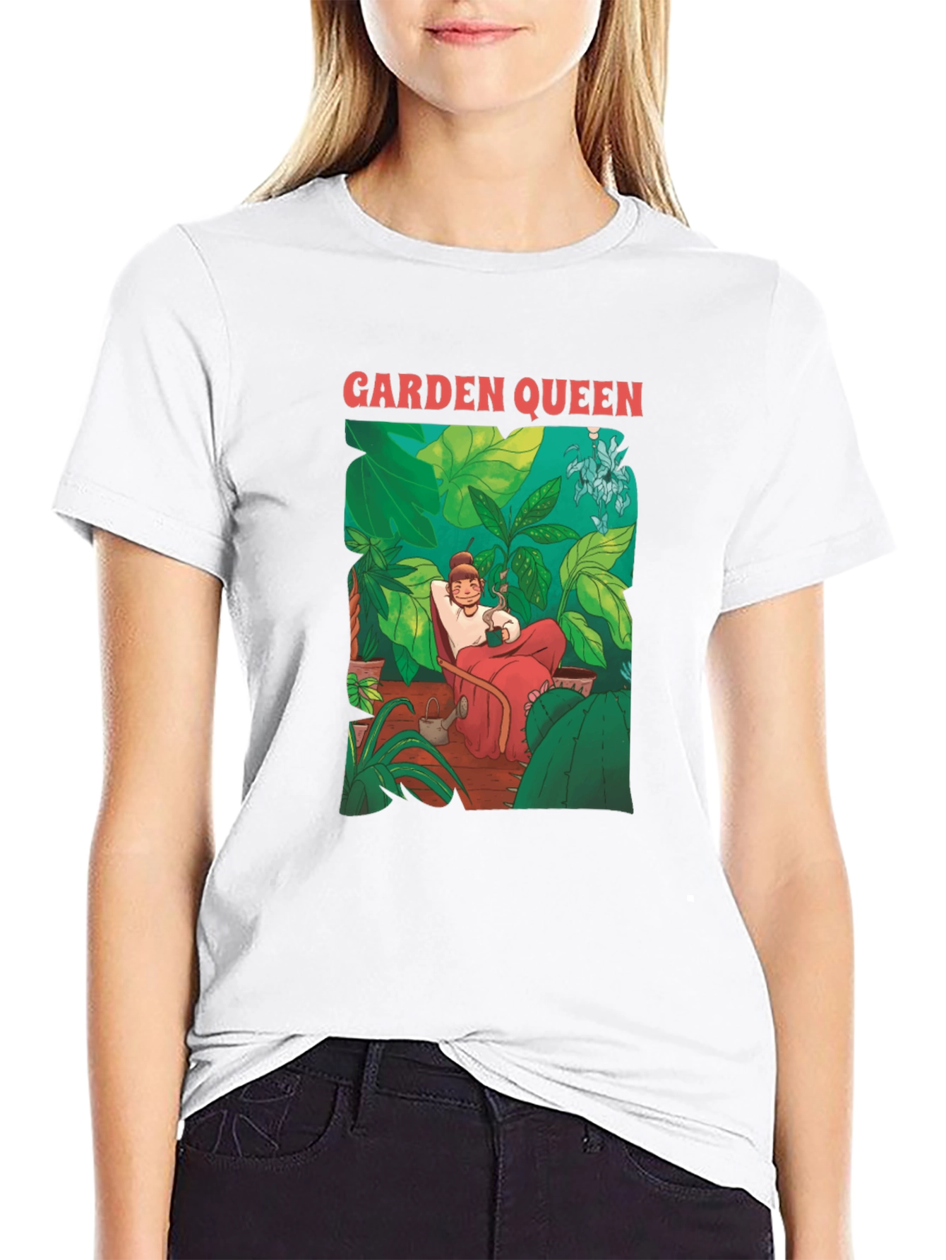 Garden Queen Graphic Tee - Unique Botanical Design