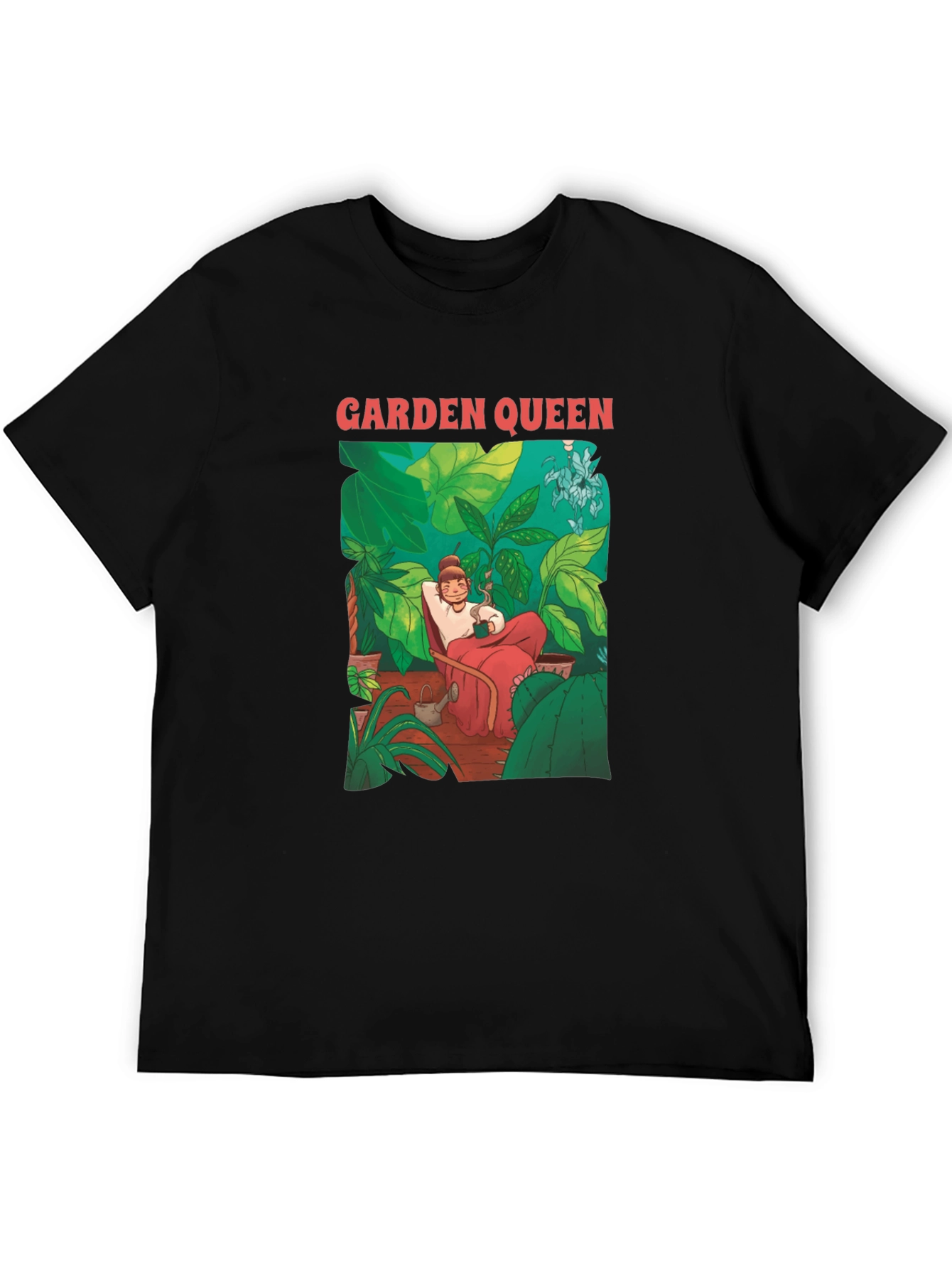 Garden Queen Graphic Tee - Unique Botanical Design