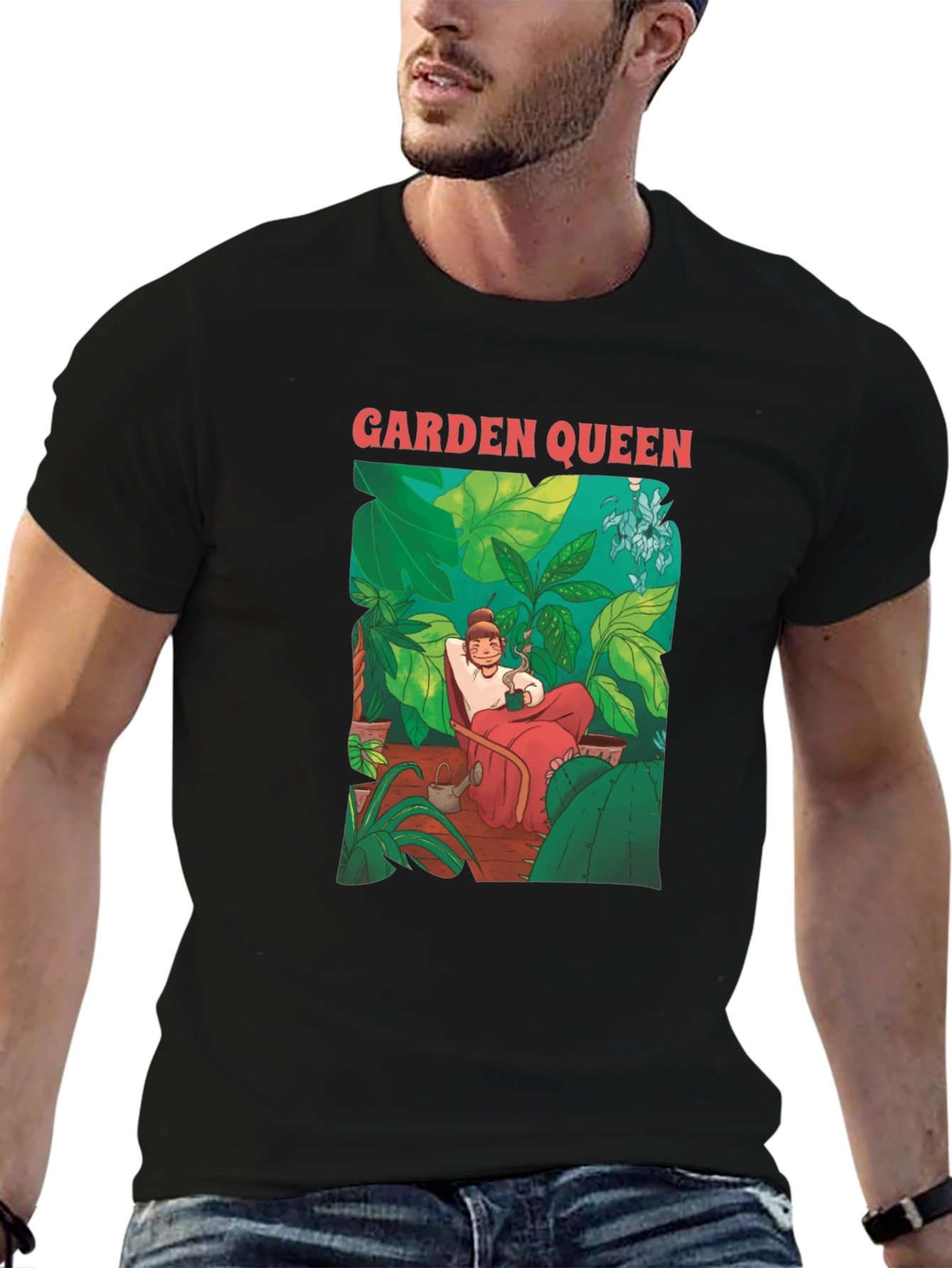 Garden Queen Graphic Tee - Unique Botanical Design