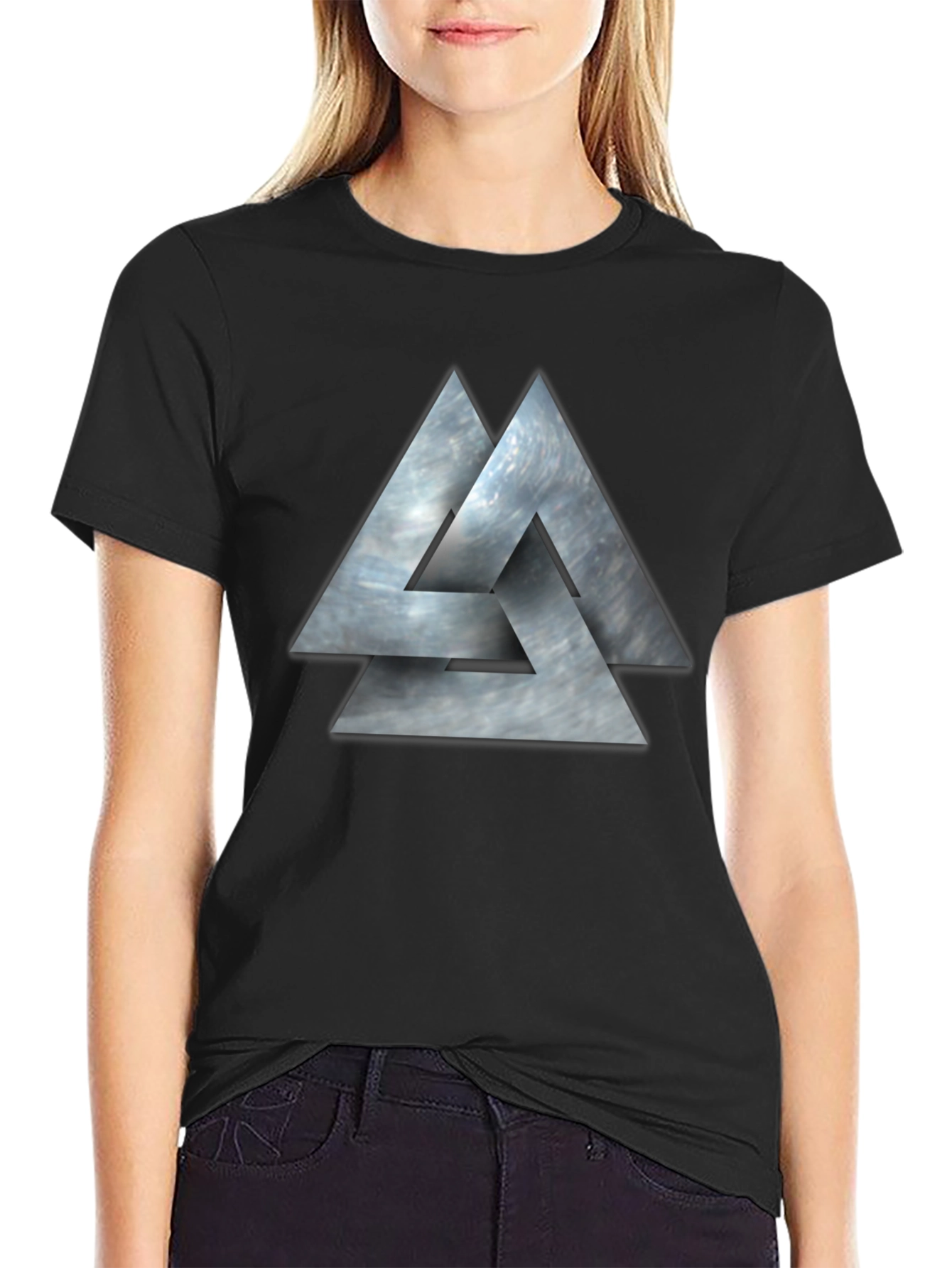 Valknut Viking Symbol Black T-Shirt