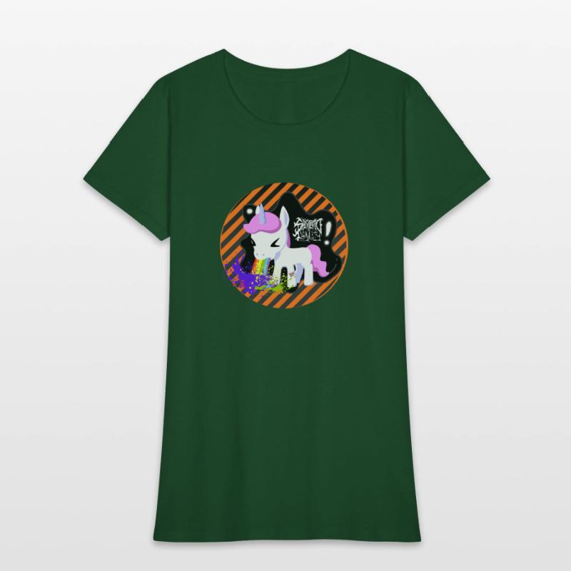 Unicorns get airsick when riding on rainbows