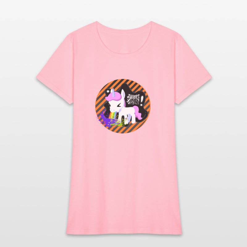 Unicorns get airsick when riding on rainbows