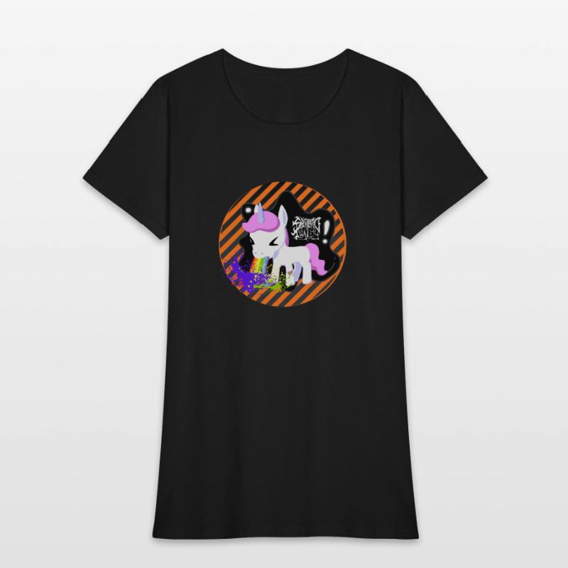 Unicorns get airsick when riding on rainbows