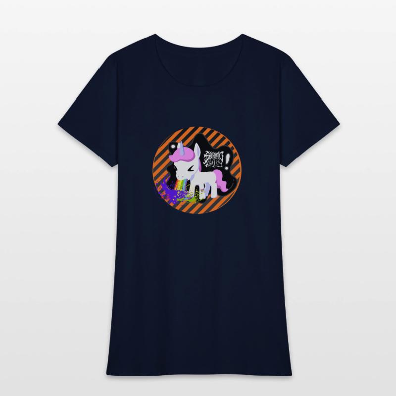 Unicorns get airsick when riding on rainbows