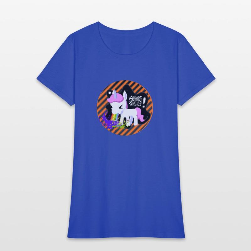 Unicorns get airsick when riding on rainbows