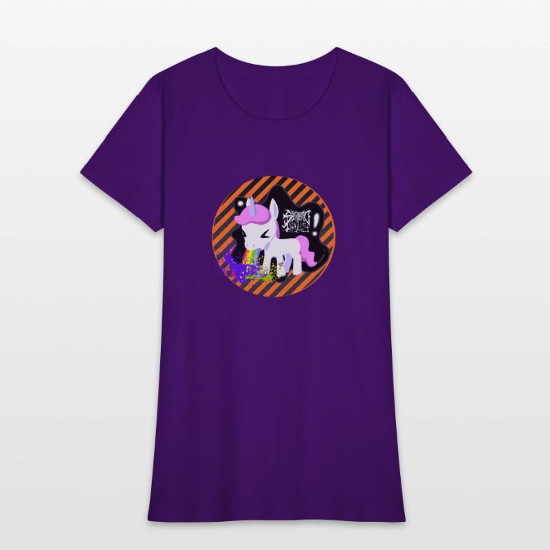 Unicorns get airsick when riding on rainbows