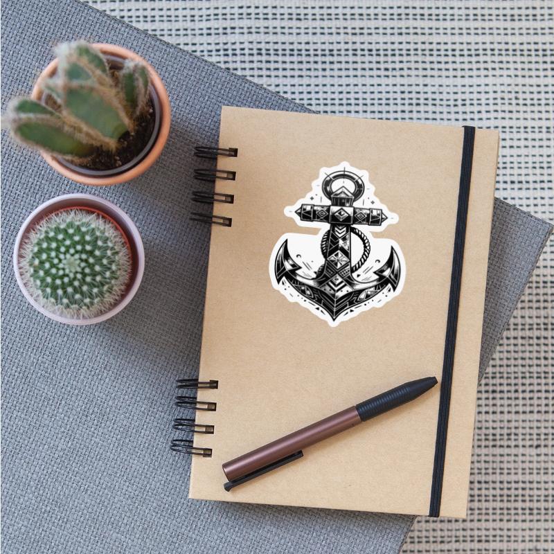 Unusual Anchor Elegant Tattoo Sketch Style