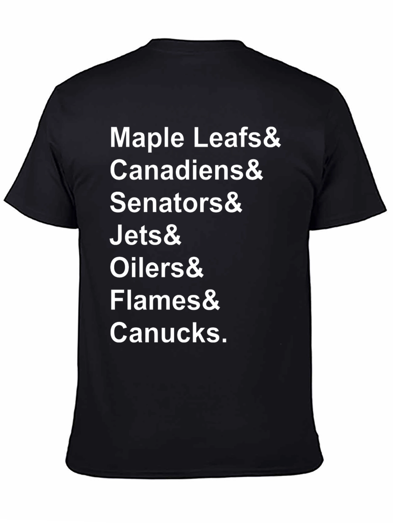 Hockey Teams List Black T-Shirt