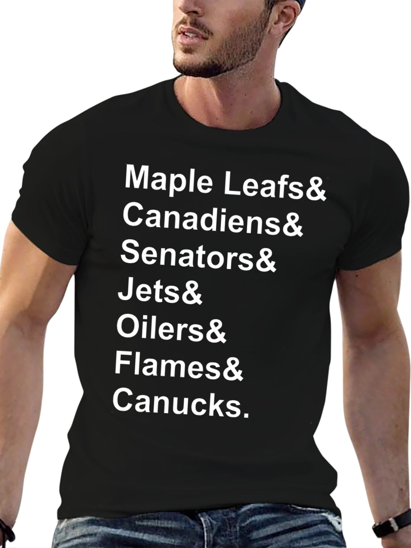 Hockey Teams List Black T-Shirt