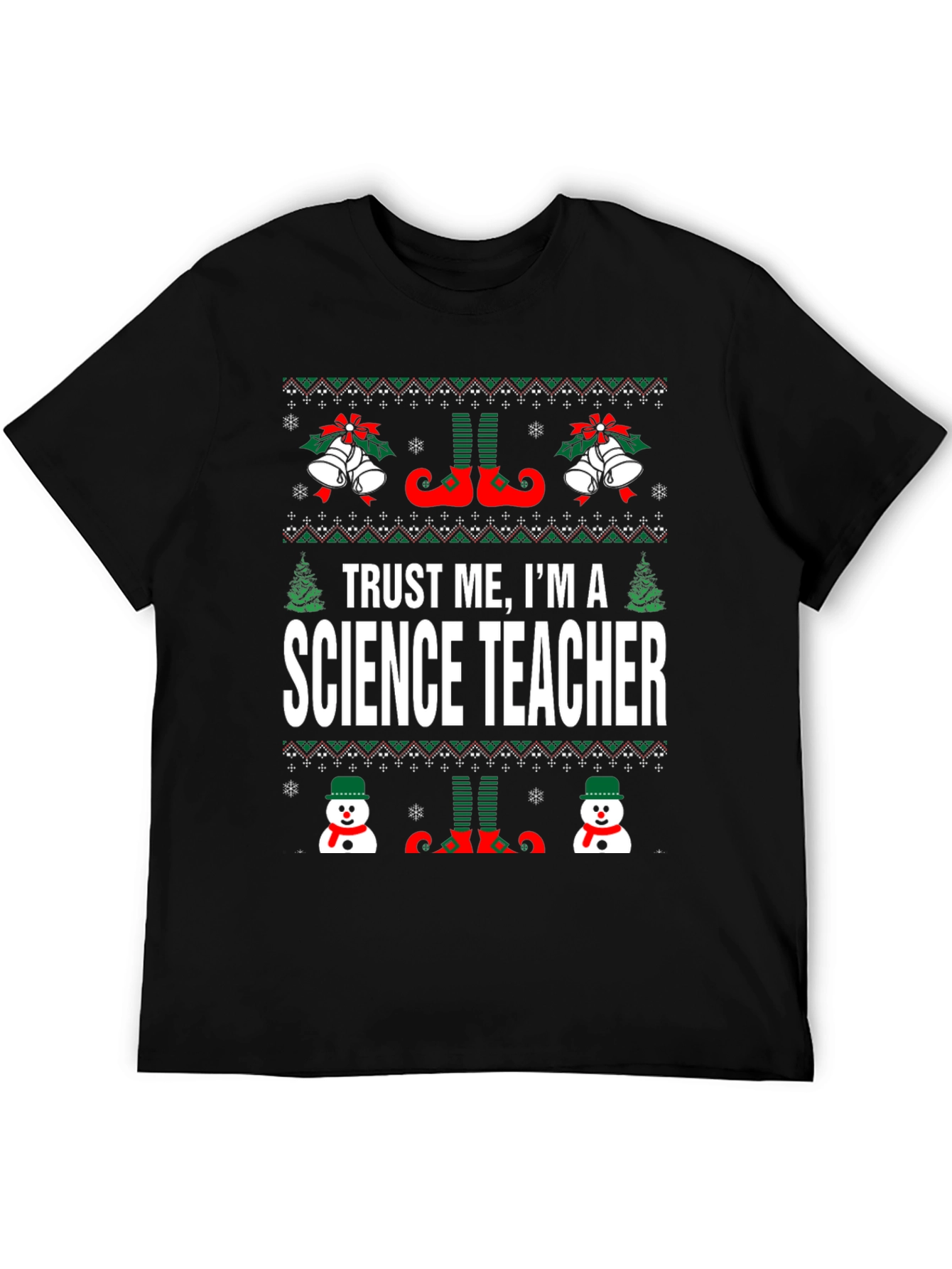 Science Teacher Ugly Christmas T-Shirt
