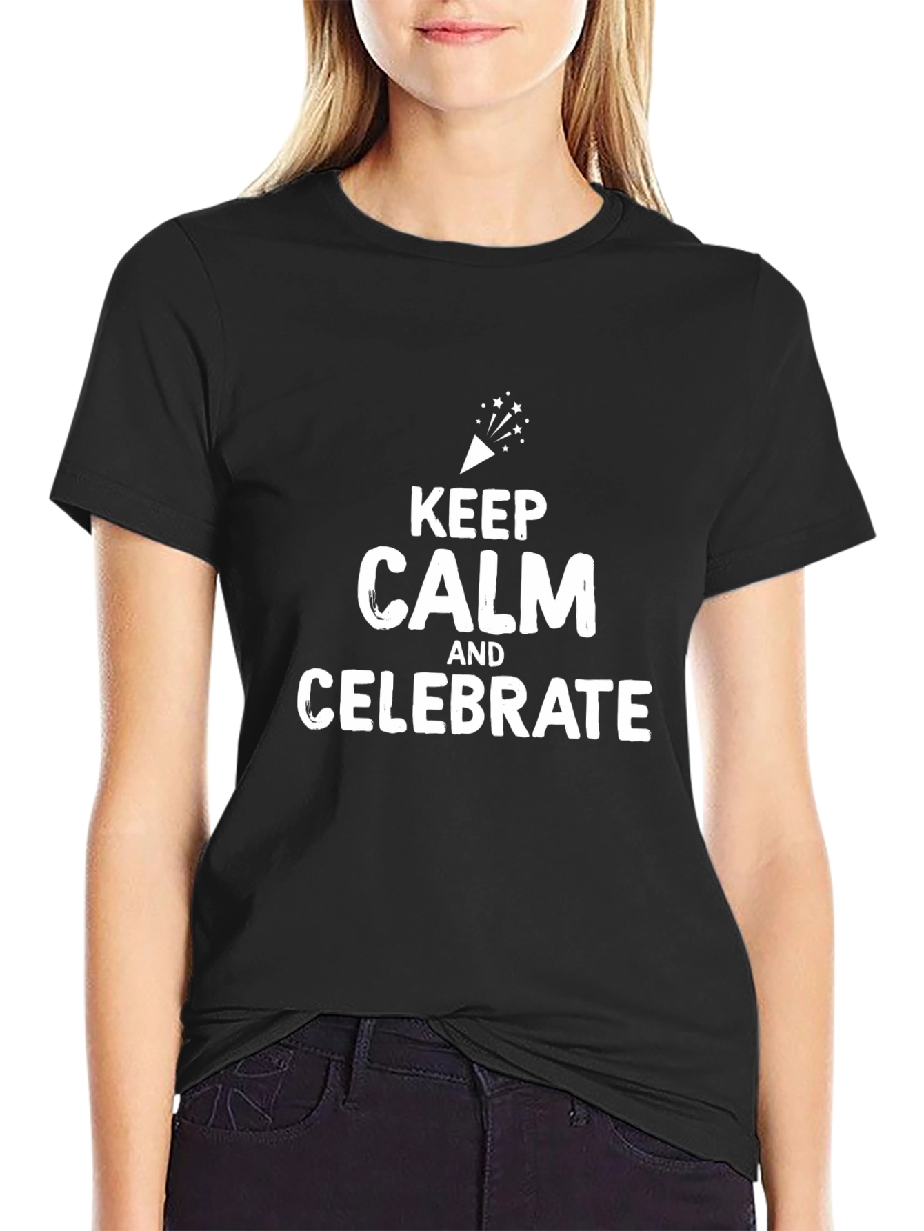Keep Calm and Celebrate T-Shirt - Black