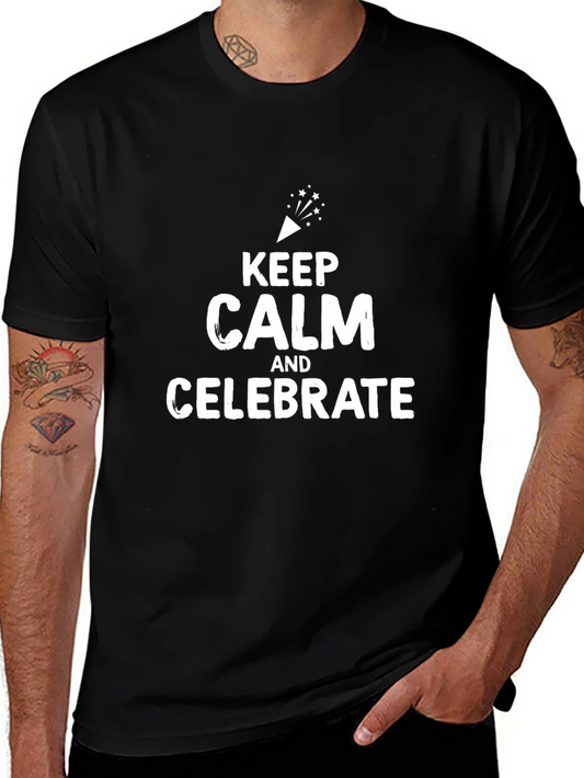 Keep Calm and Celebrate T-Shirt - Black