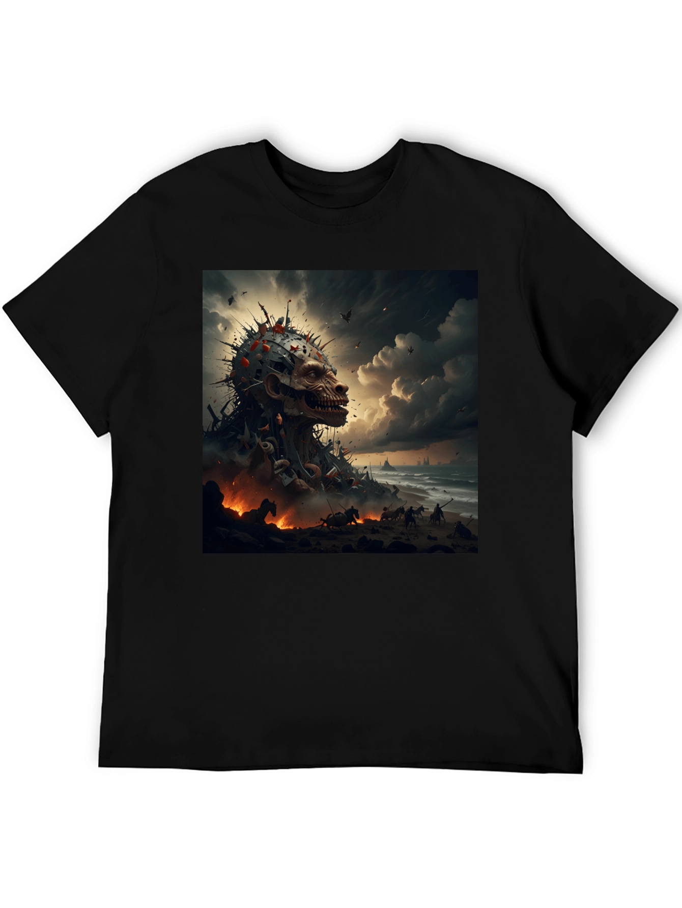 Apocalyptic Skull T-Shirt - Edgy Graphic Tee