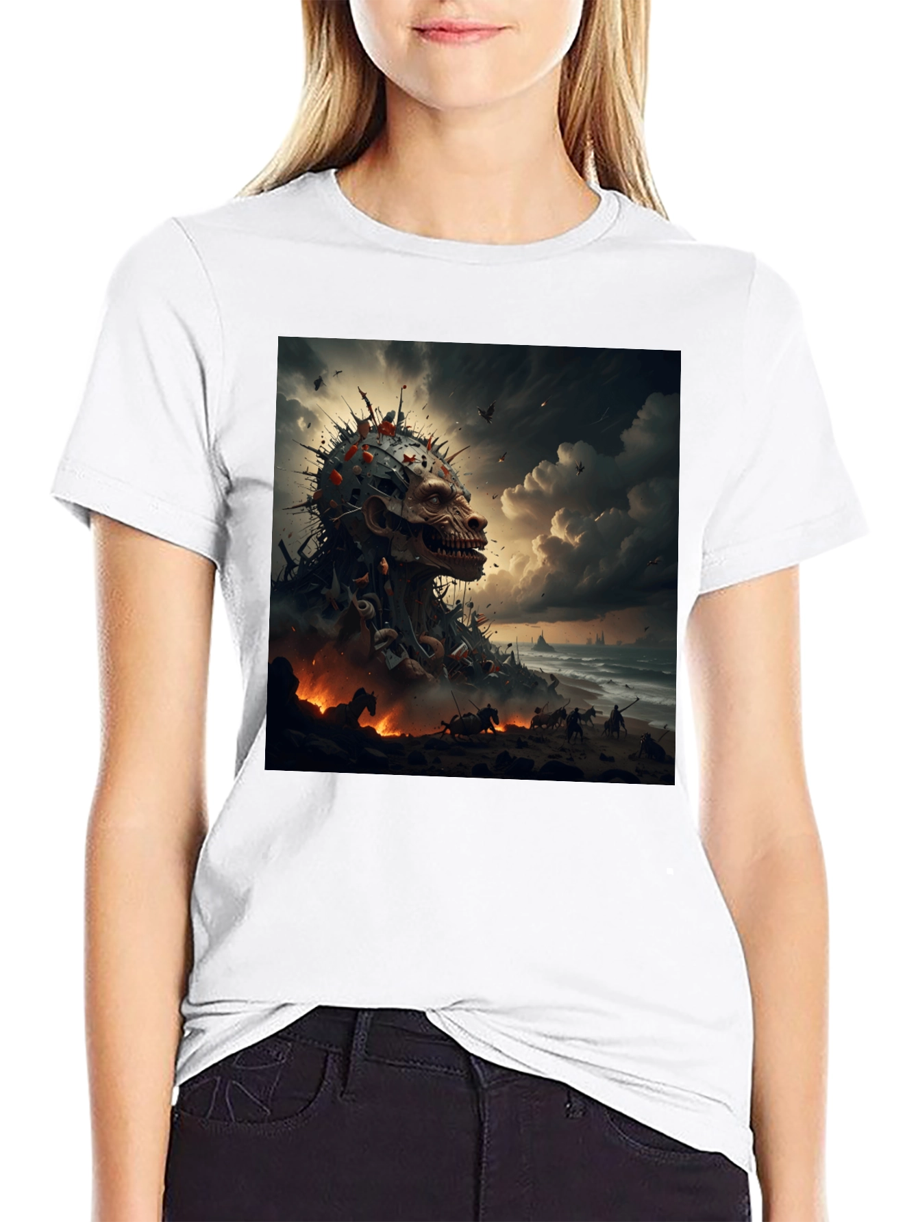 Apocalyptic Skull T-Shirt - Edgy Graphic Tee