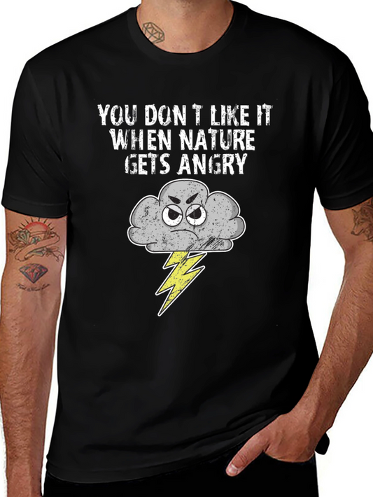 Angry Nature T-Shirt - Funny Storm Cloud Tee