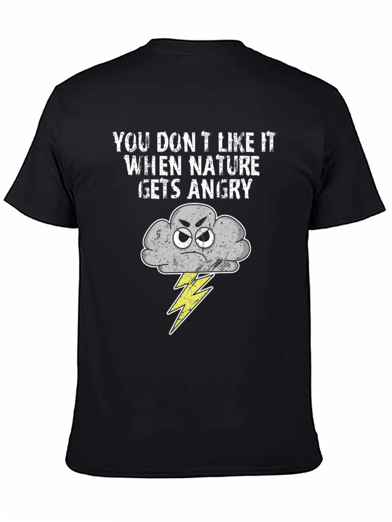 Angry Nature T-Shirt - Funny Storm Cloud Tee