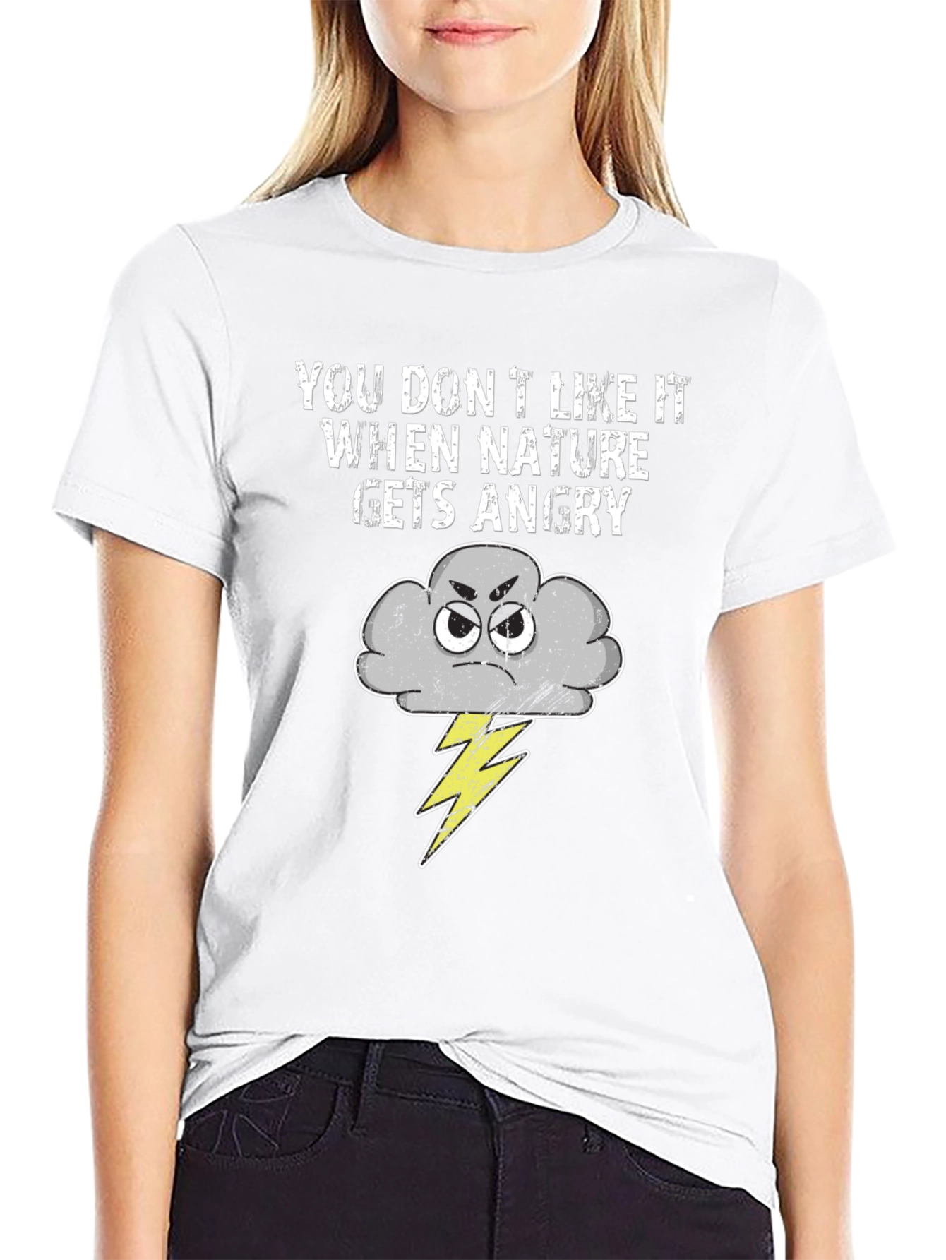 Angry Nature T-Shirt - Funny Storm Cloud Tee