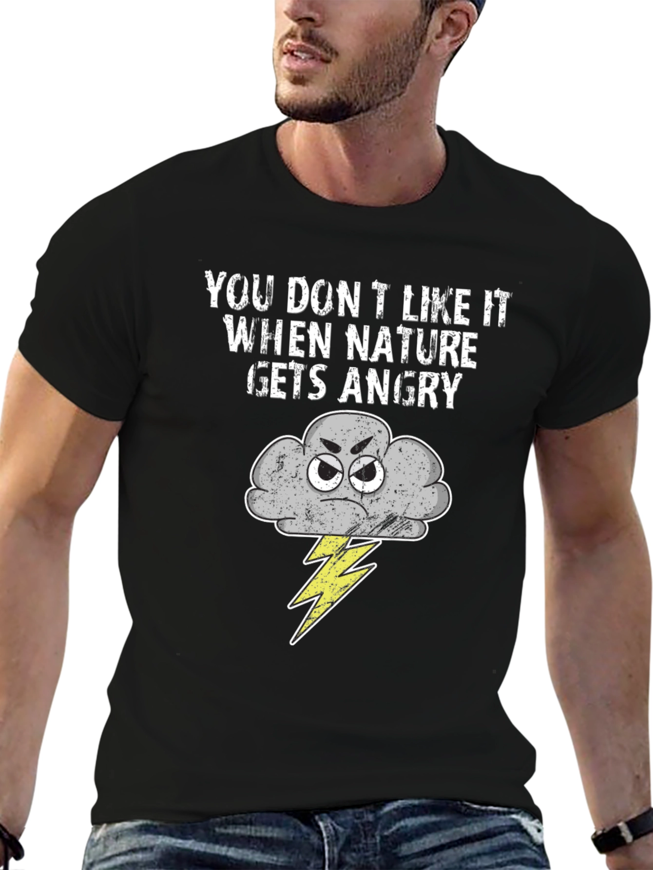 Angry Nature T-Shirt - Funny Storm Cloud Tee