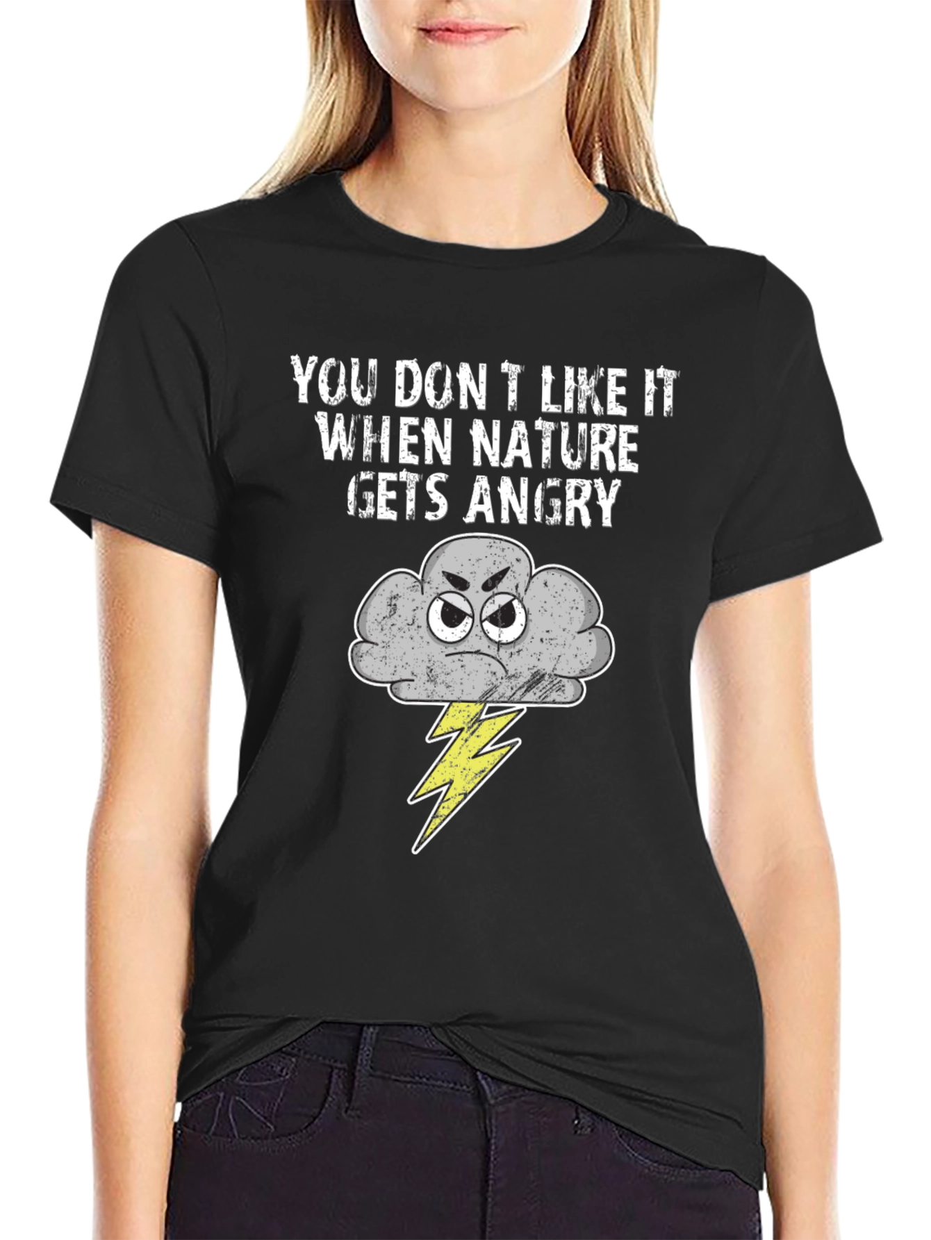Angry Nature T-Shirt - Funny Storm Cloud Tee