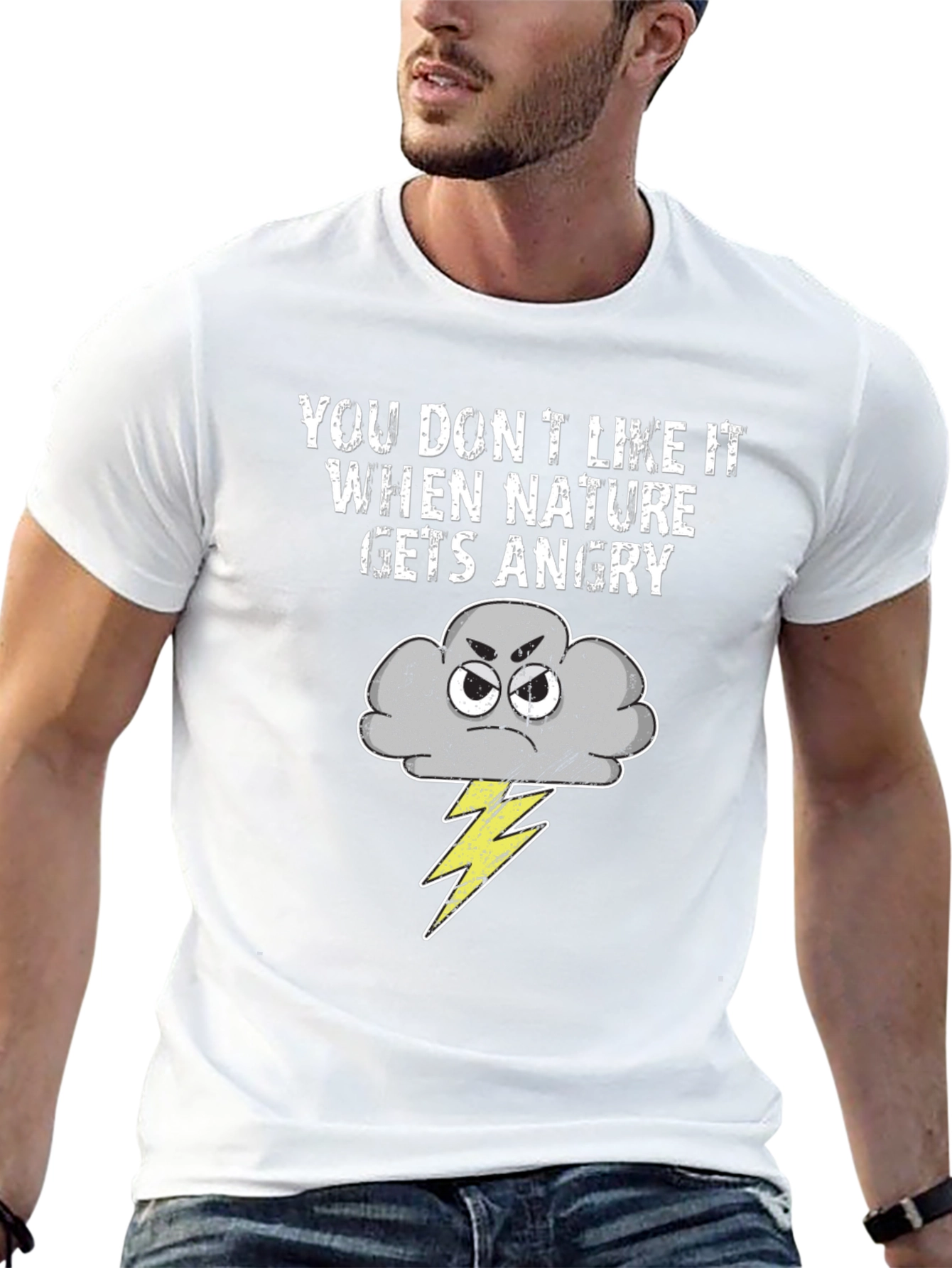 Angry Nature T-Shirt - Funny Storm Cloud Tee
