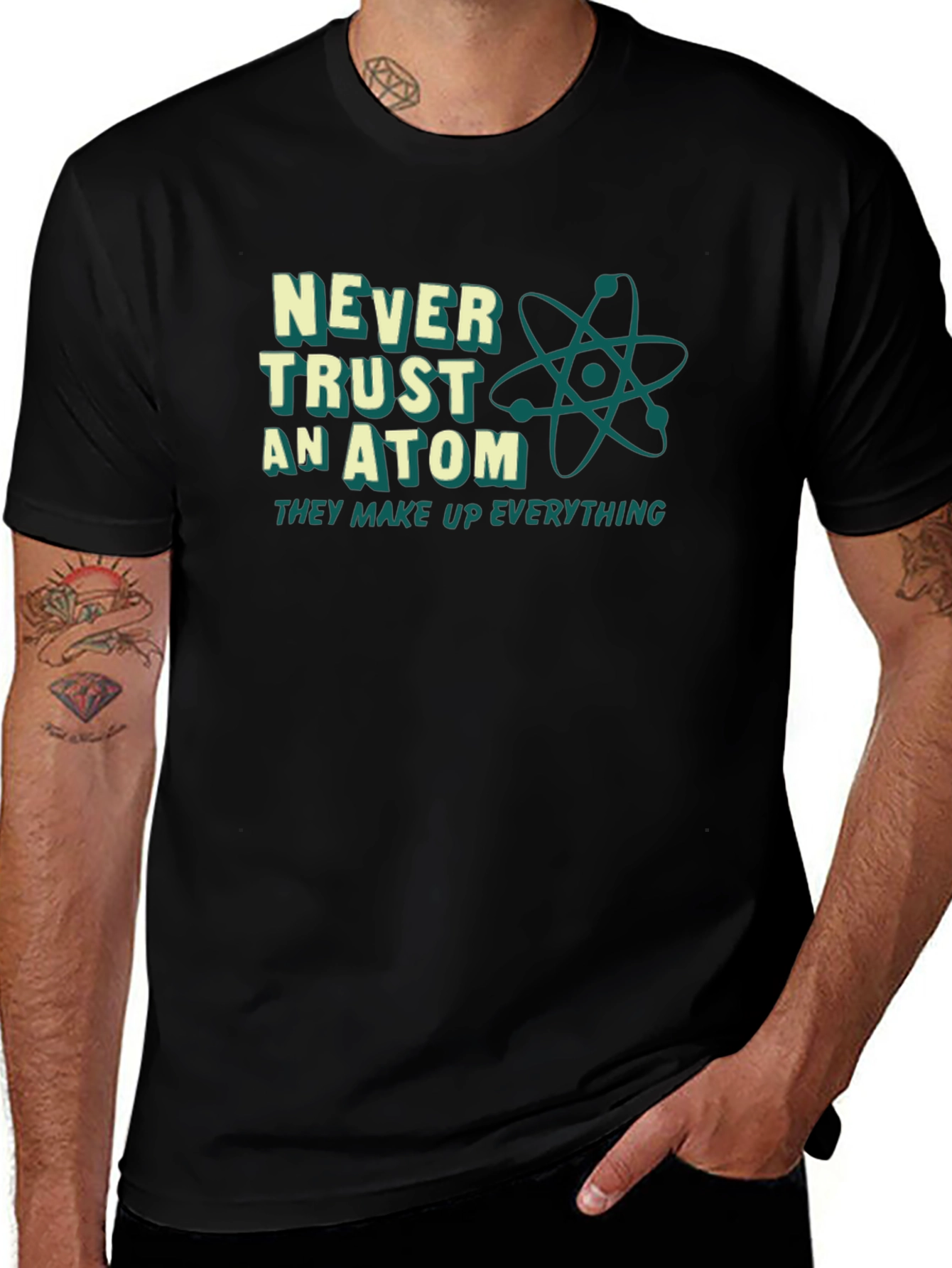 Never Trust an Atom T-Shirt: Funny Science Tee