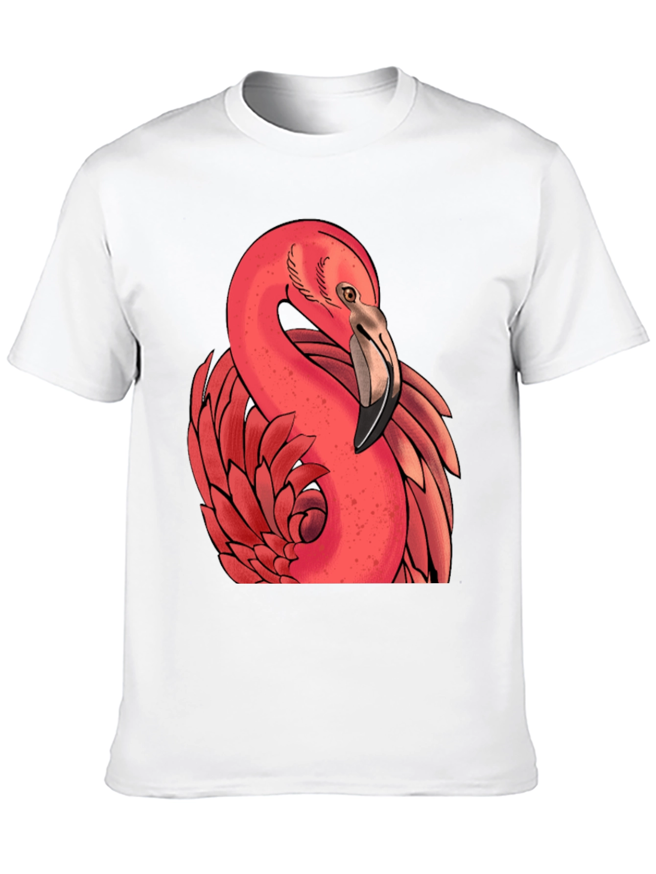 Flamingo Graphic Tee - Stylish Black T-Shirt