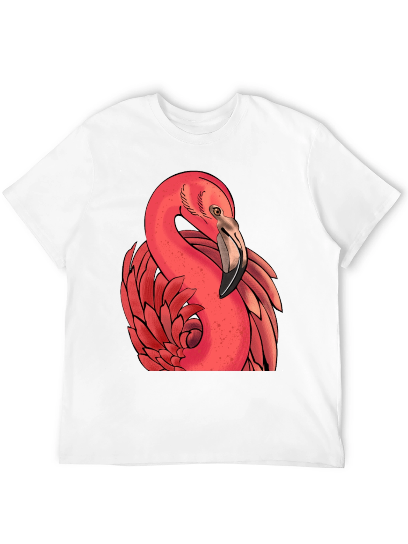 Flamingo Graphic Tee - Stylish Black T-Shirt