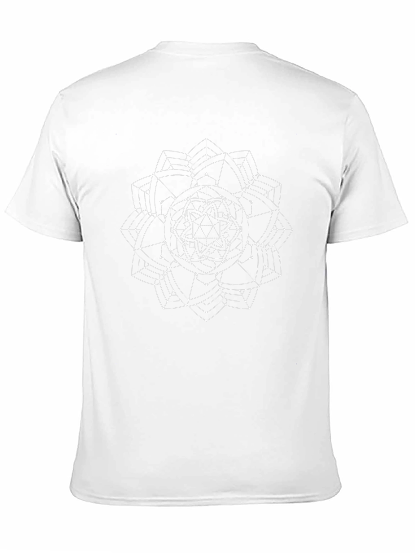 Geometric Mandala Print Black T-Shirt