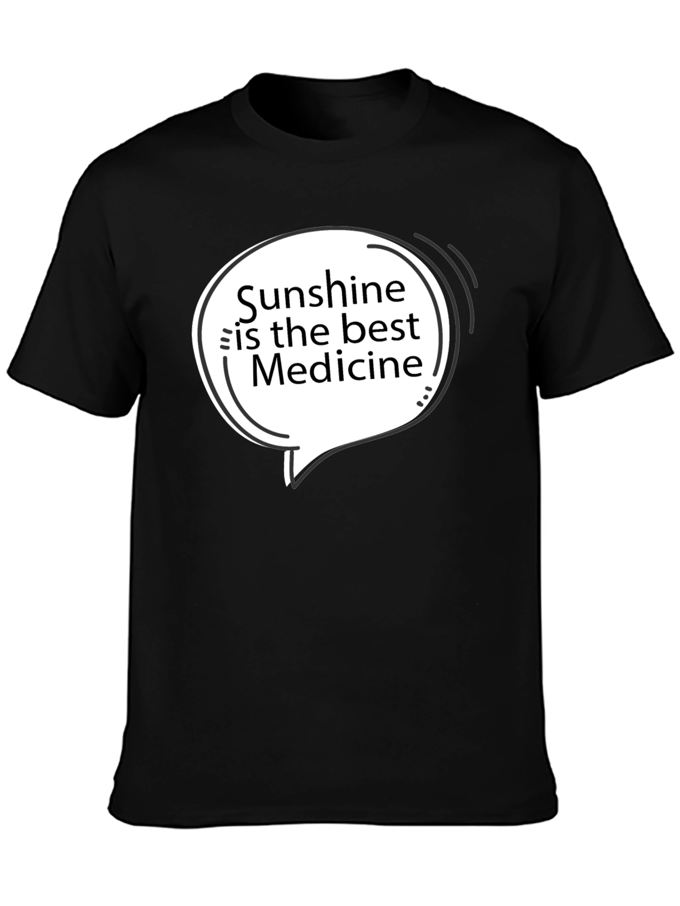 Sunshine is the Best Medicine Black T-Shirt