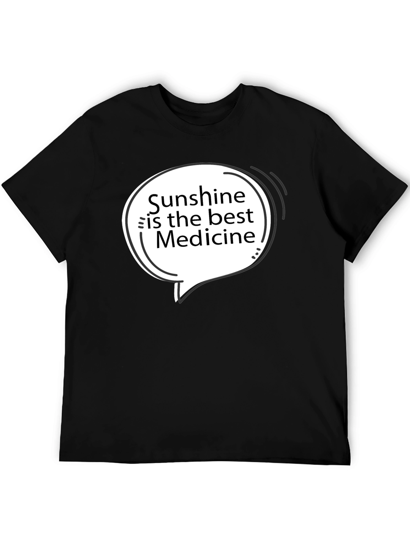 Sunshine is the Best Medicine Black T-Shirt