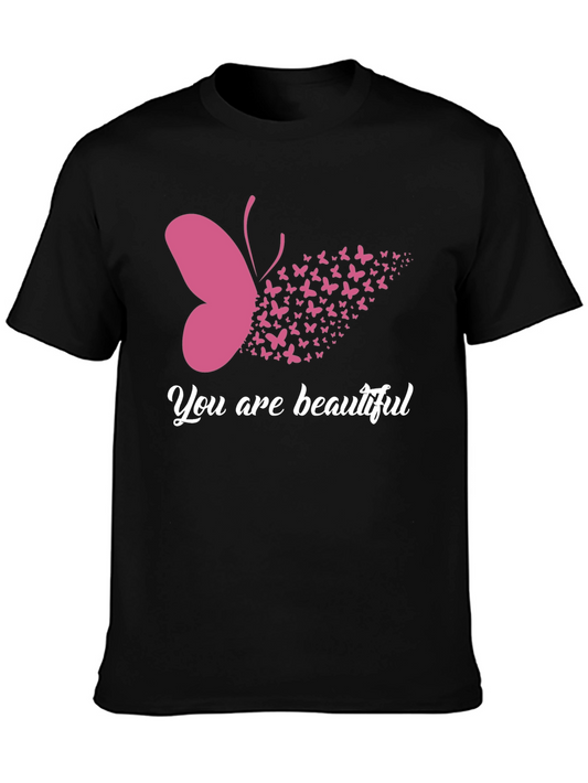 Beautiful Butterfly Graphic Print T-Shirt