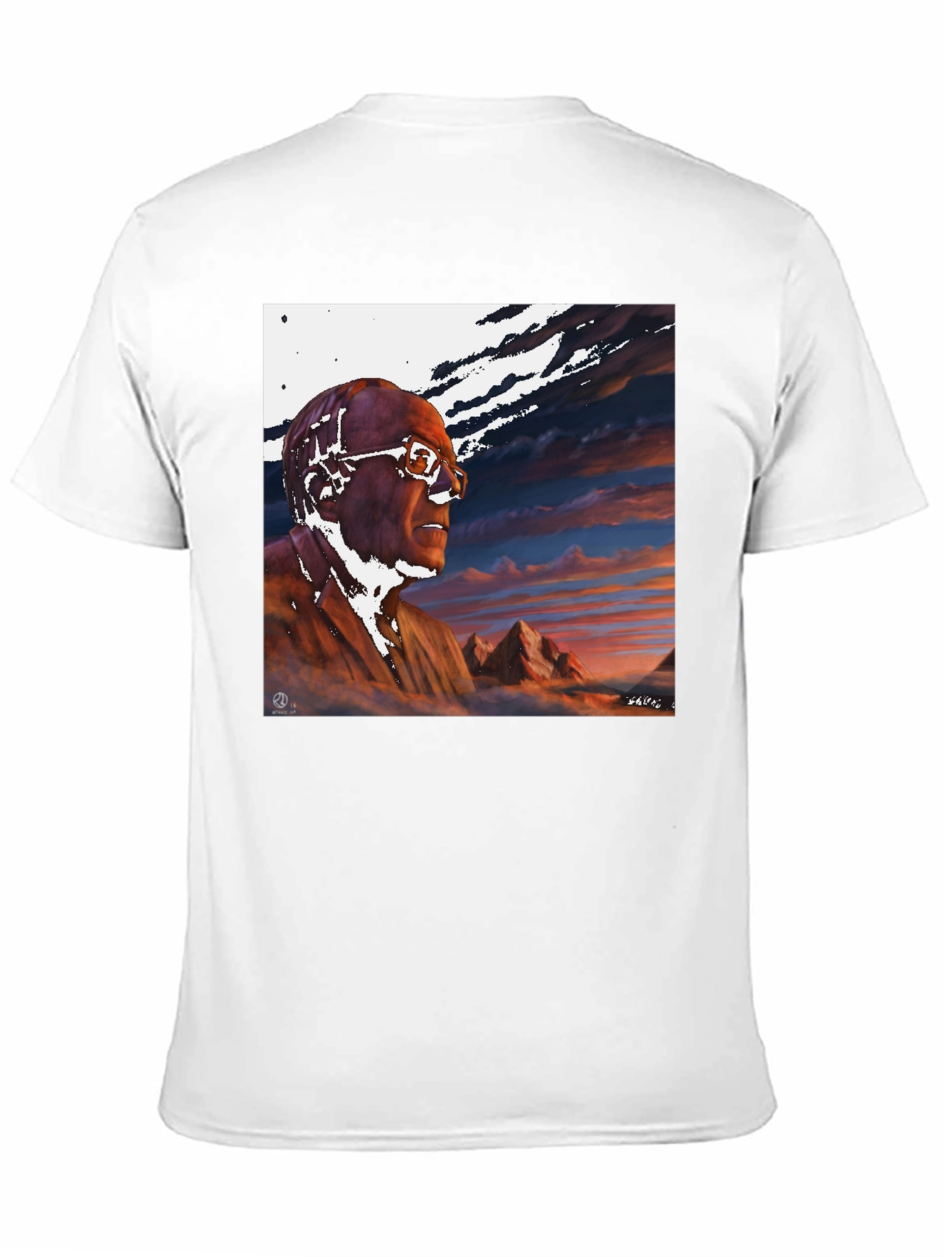 Artistic Portrait Black T-Shirt