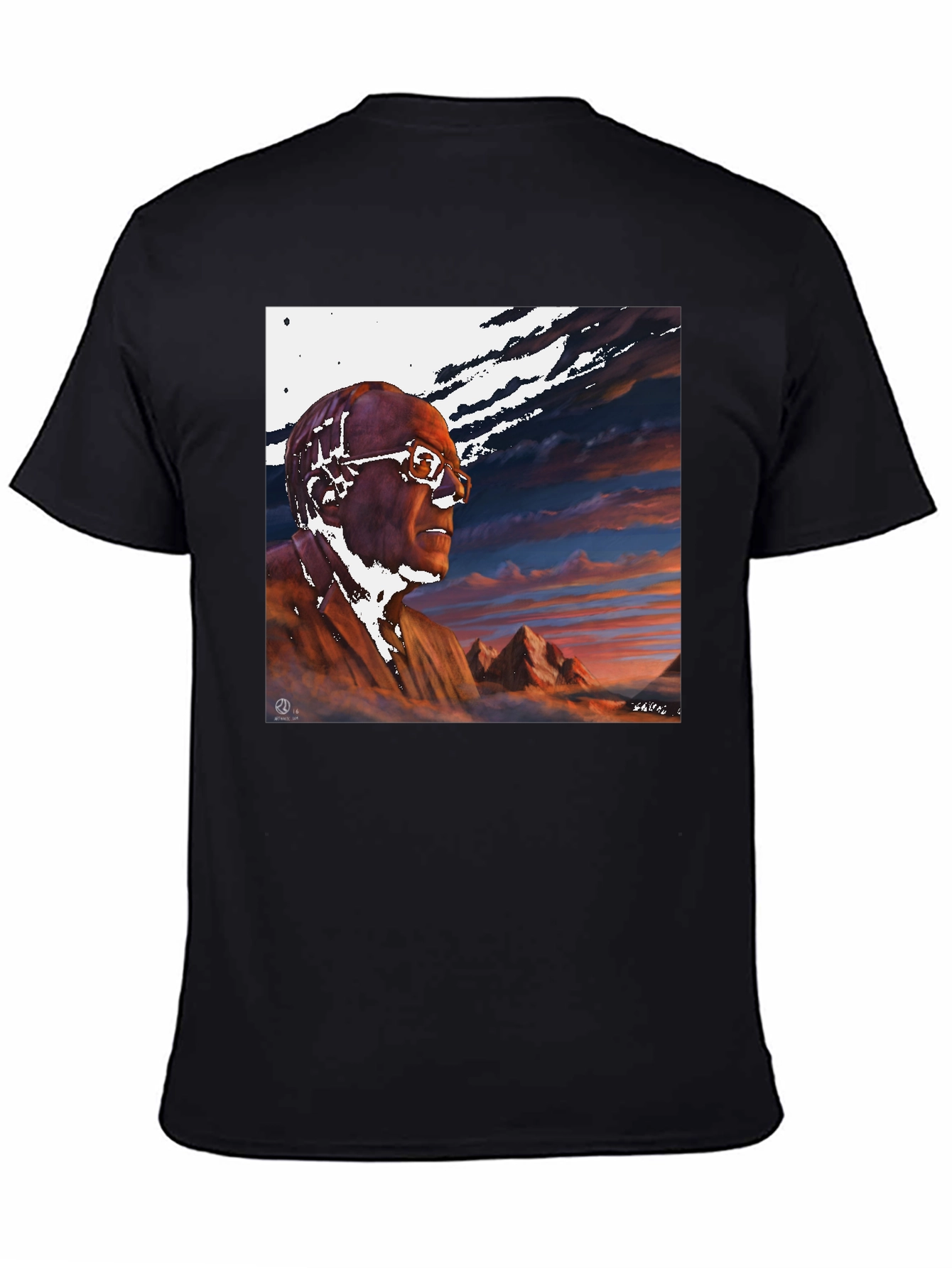 Artistic Portrait Black T-Shirt