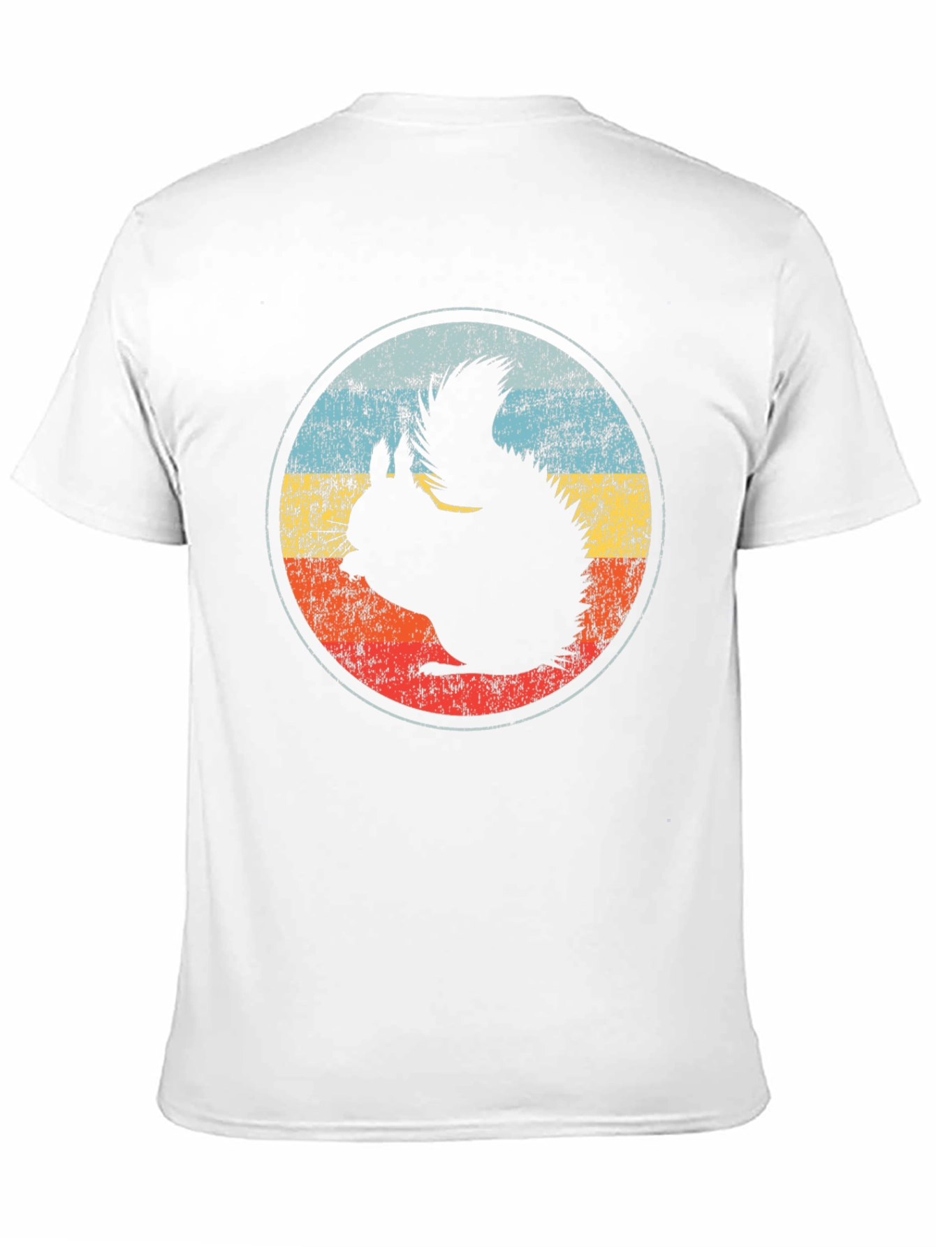 Retro Squirrel Graphic Tee - Black Cotton T-Shirt