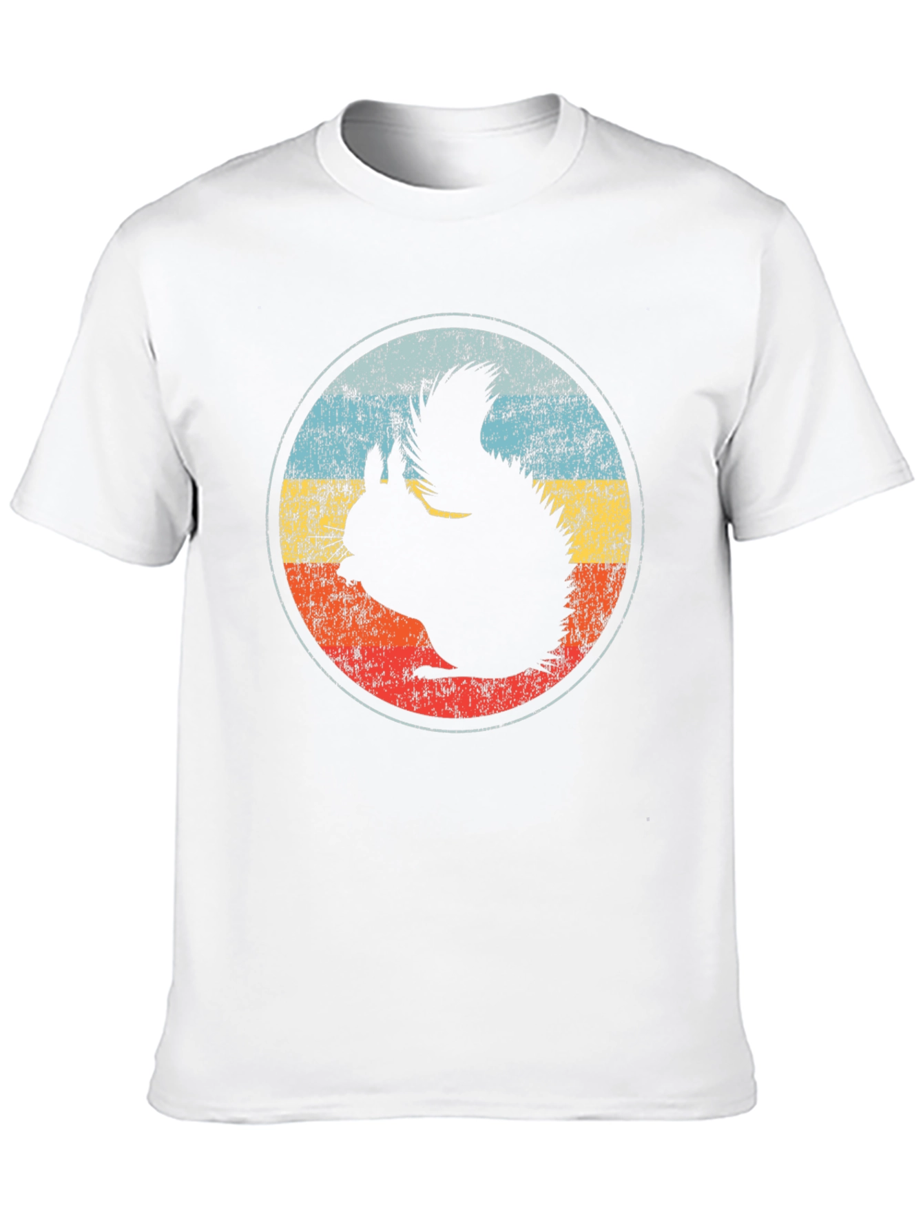 Retro Squirrel Graphic Tee - Black Cotton T-Shirt