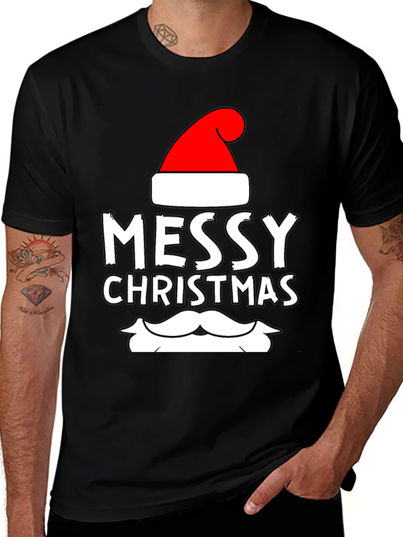 Messy Christmas Santa T-Shirt