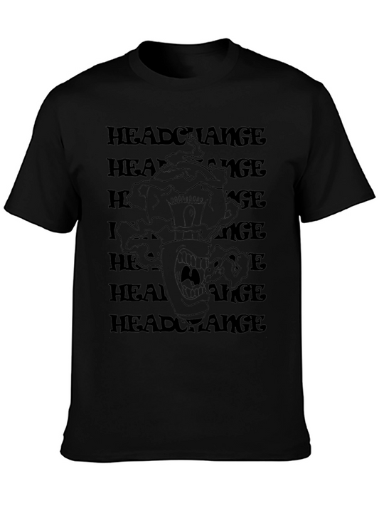 Headchange Graphic Tee - Stylish Black Cotton T-Shirt