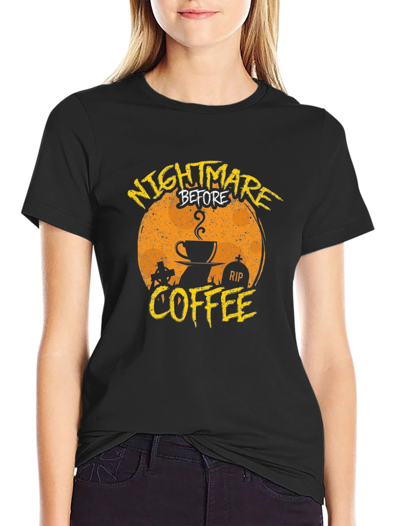 Nightmare Before Coffee Graphic T-Shirt