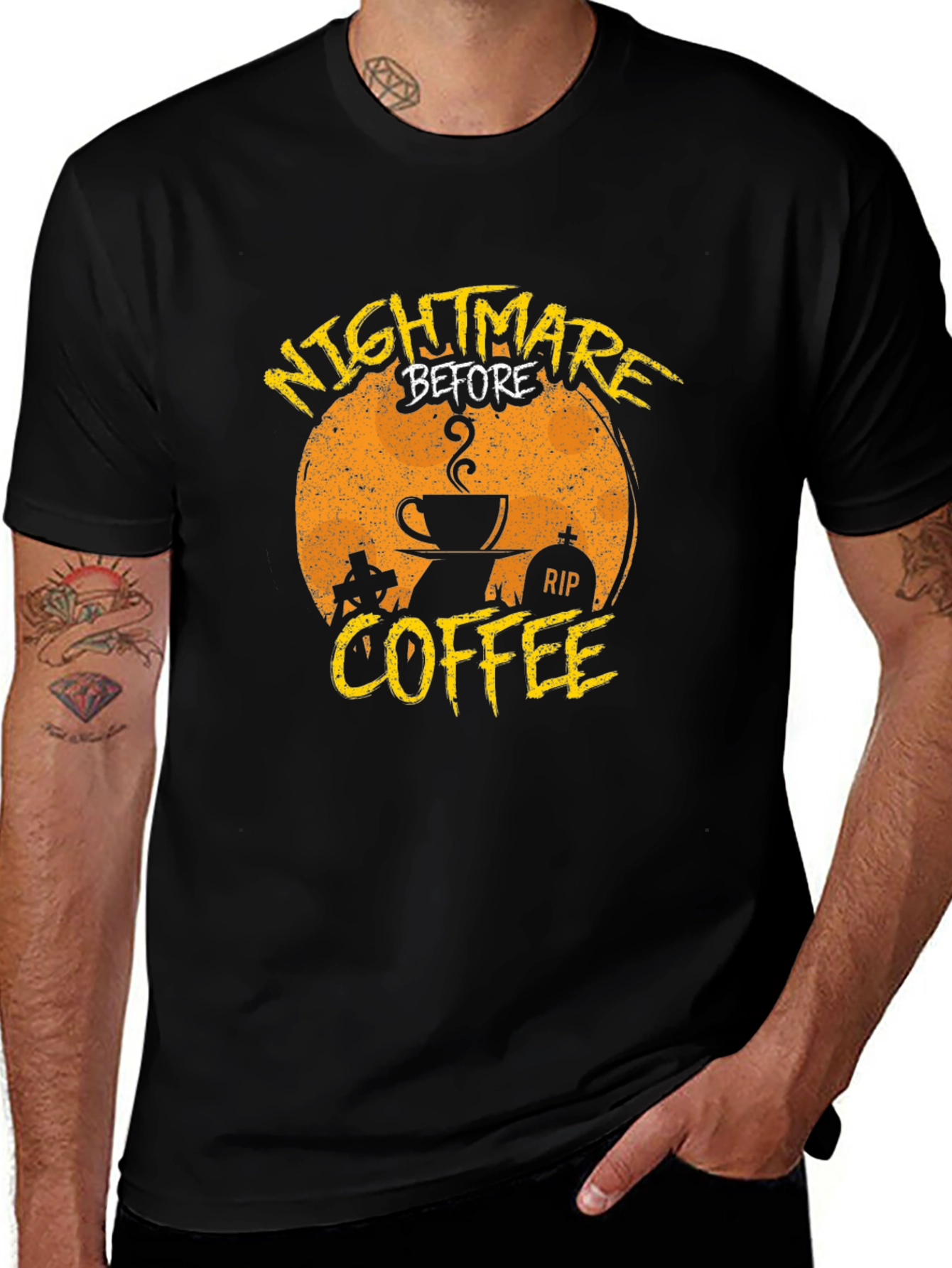 Nightmare Before Coffee Graphic T-Shirt