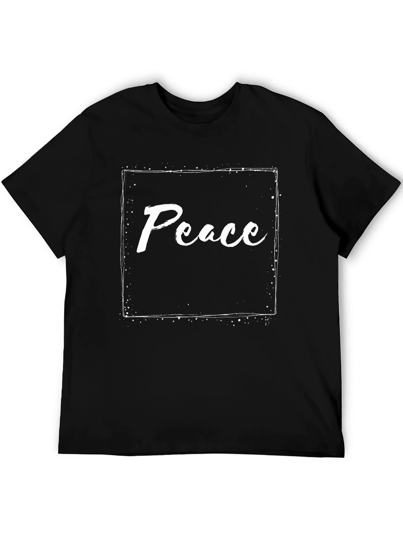 Peace Graphic Tee - Black Casual Shirt