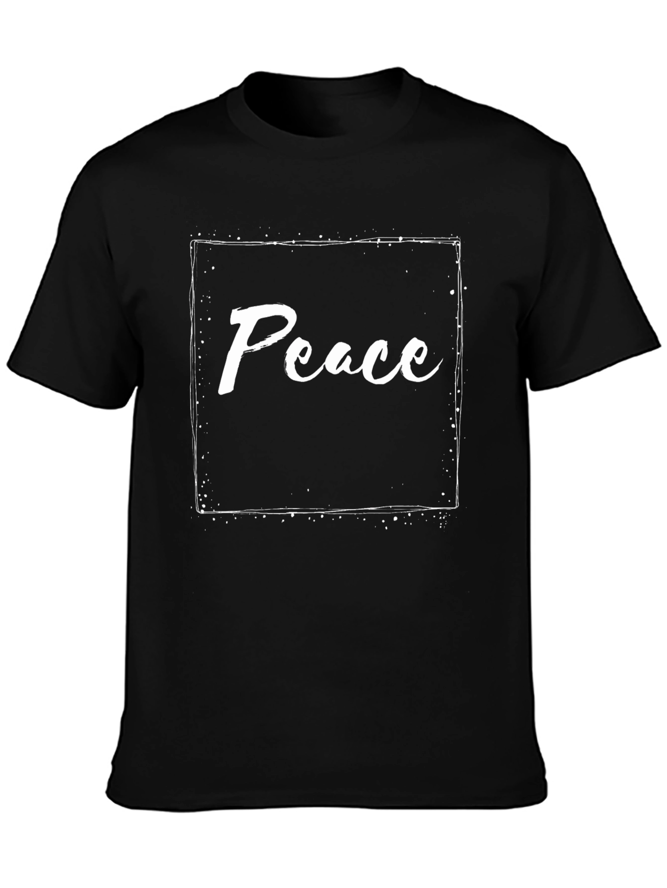 Peace Graphic Tee - Black Casual Shirt