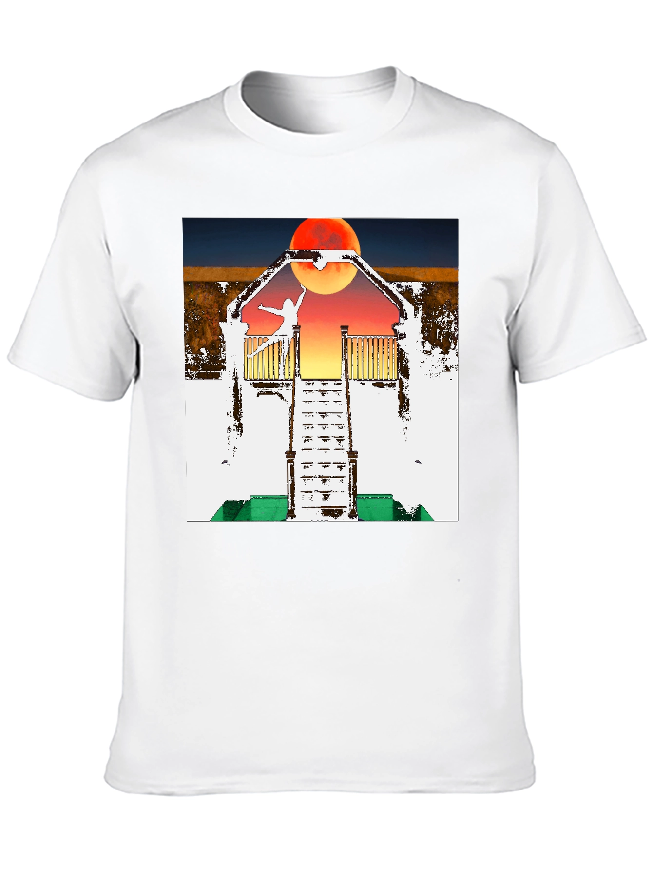 Surreal Sunset Balcony Graphic Tee