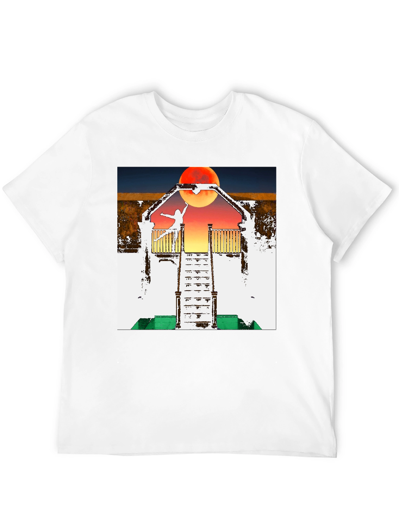 Surreal Sunset Balcony Graphic Tee