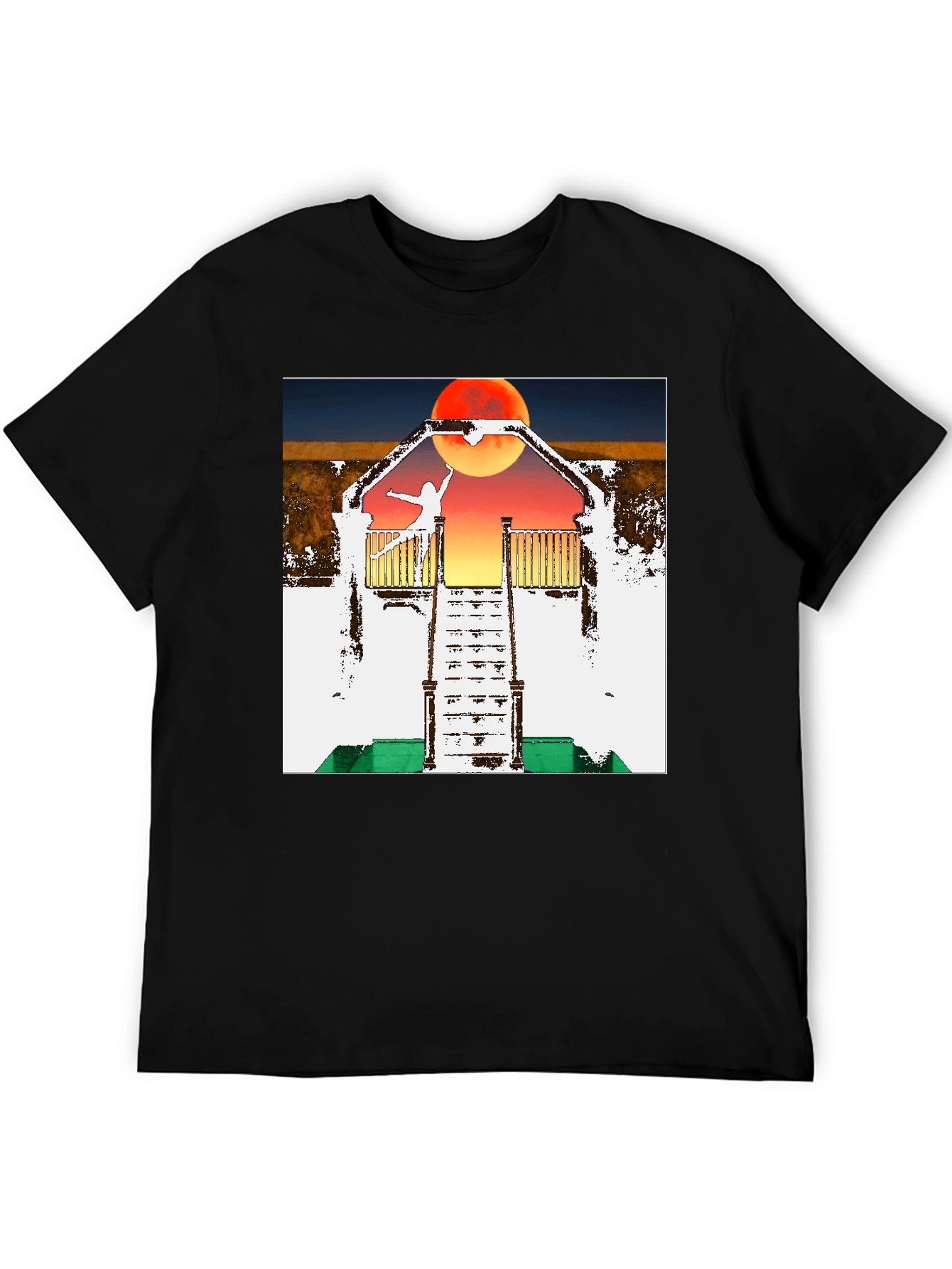Surreal Sunset Balcony Graphic Tee