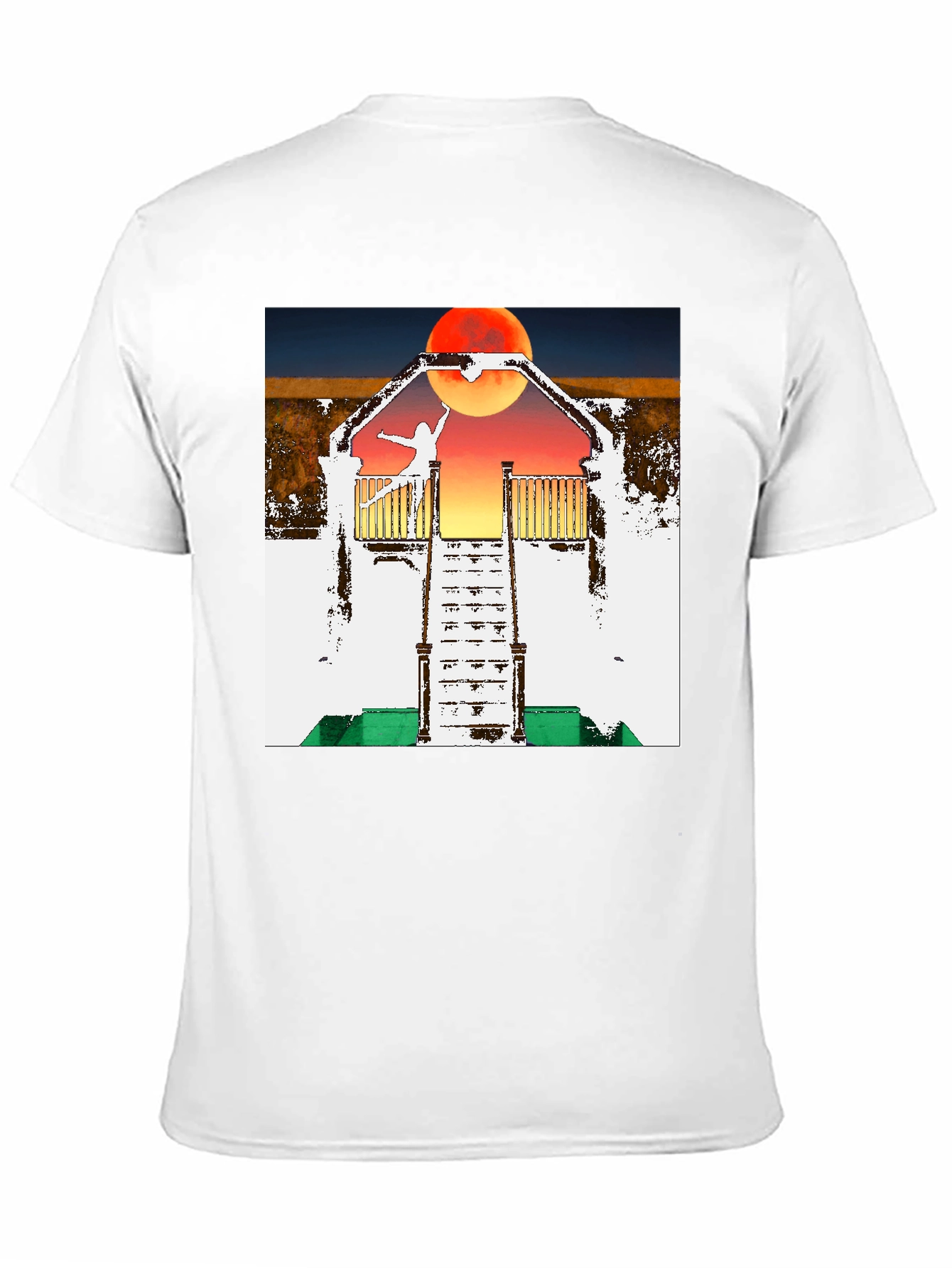 Surreal Sunset Balcony Graphic Tee