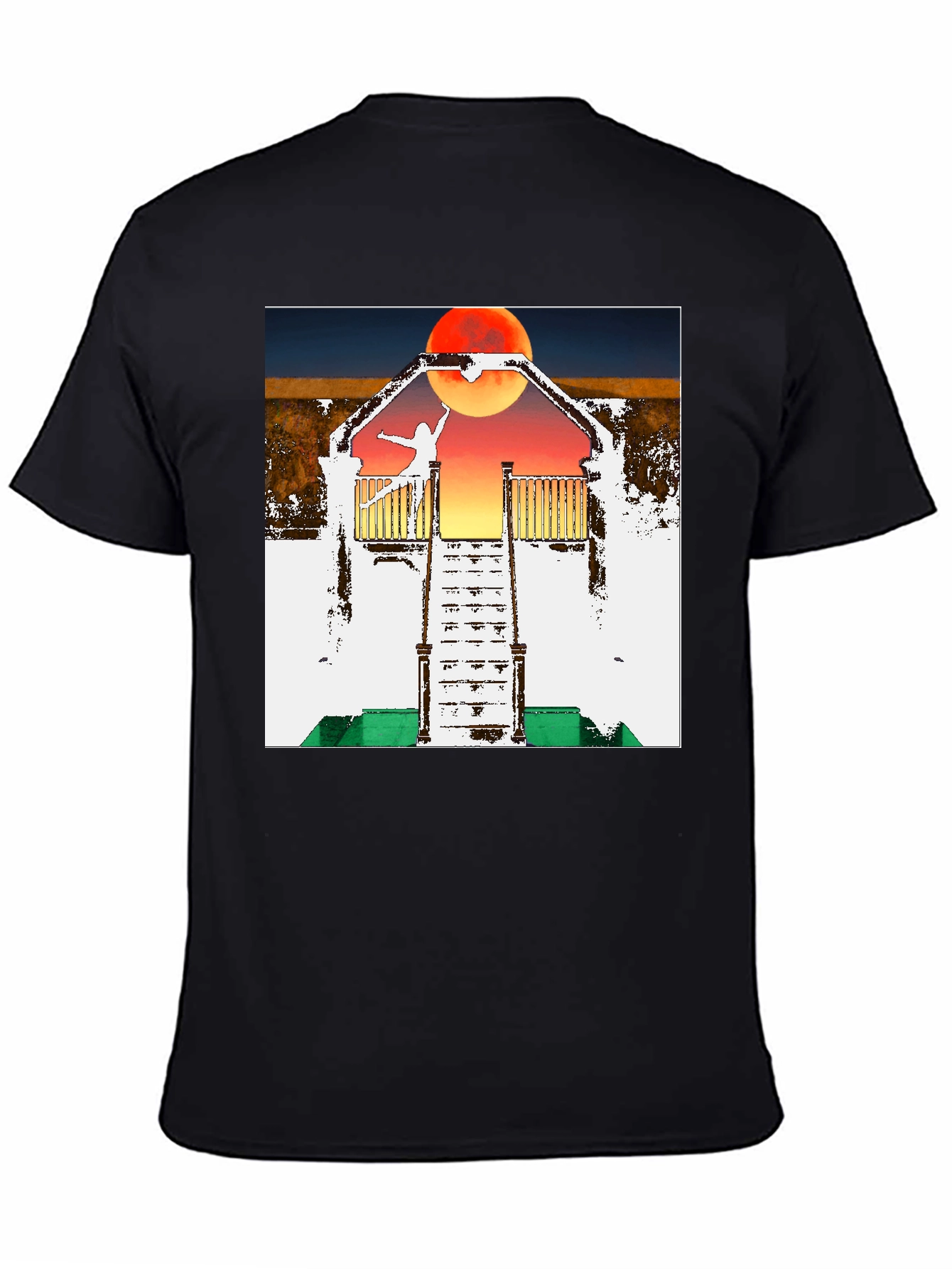 Surreal Sunset Balcony Graphic Tee