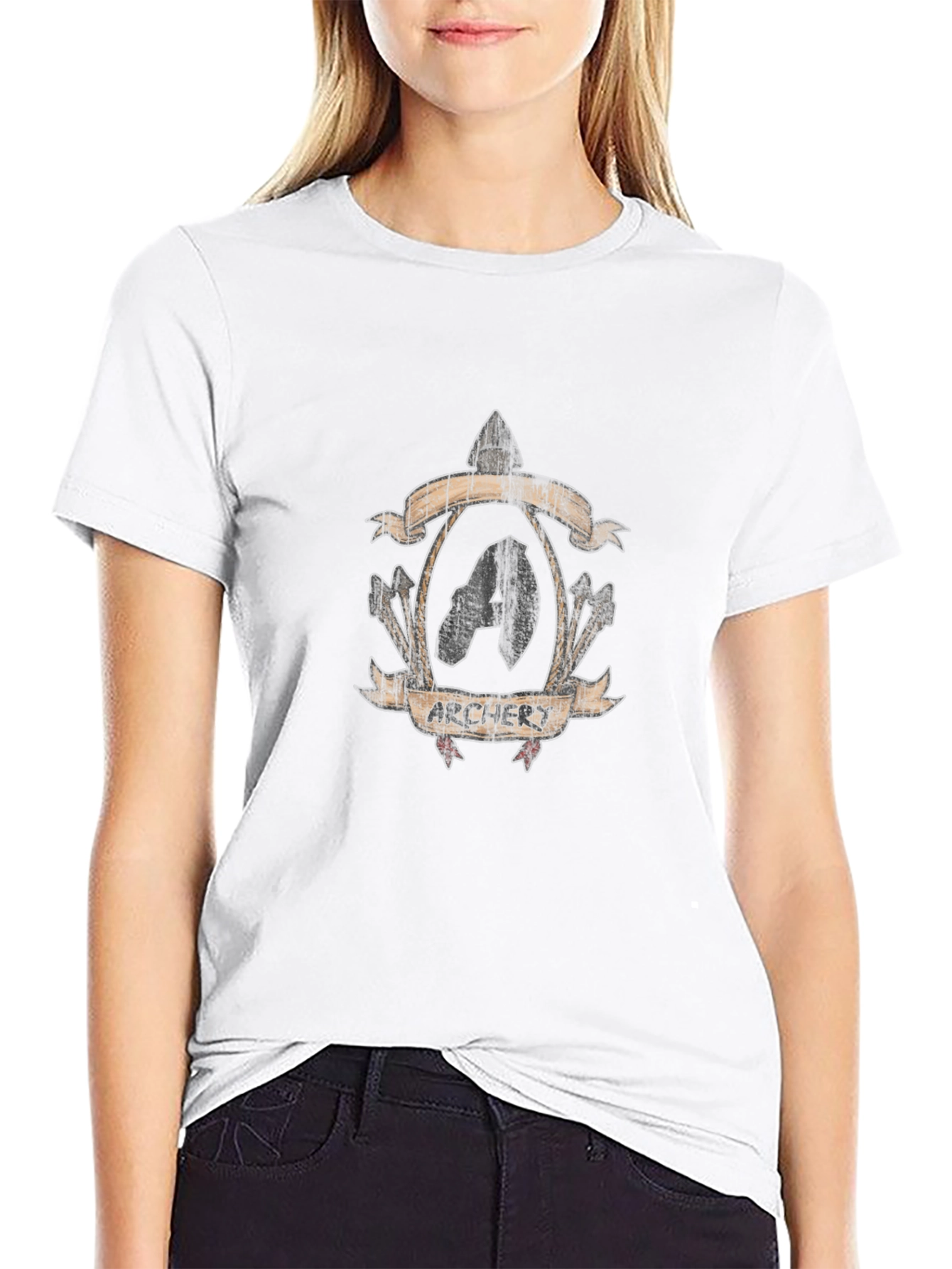 Archer Crest Graphic T-Shirt - Black