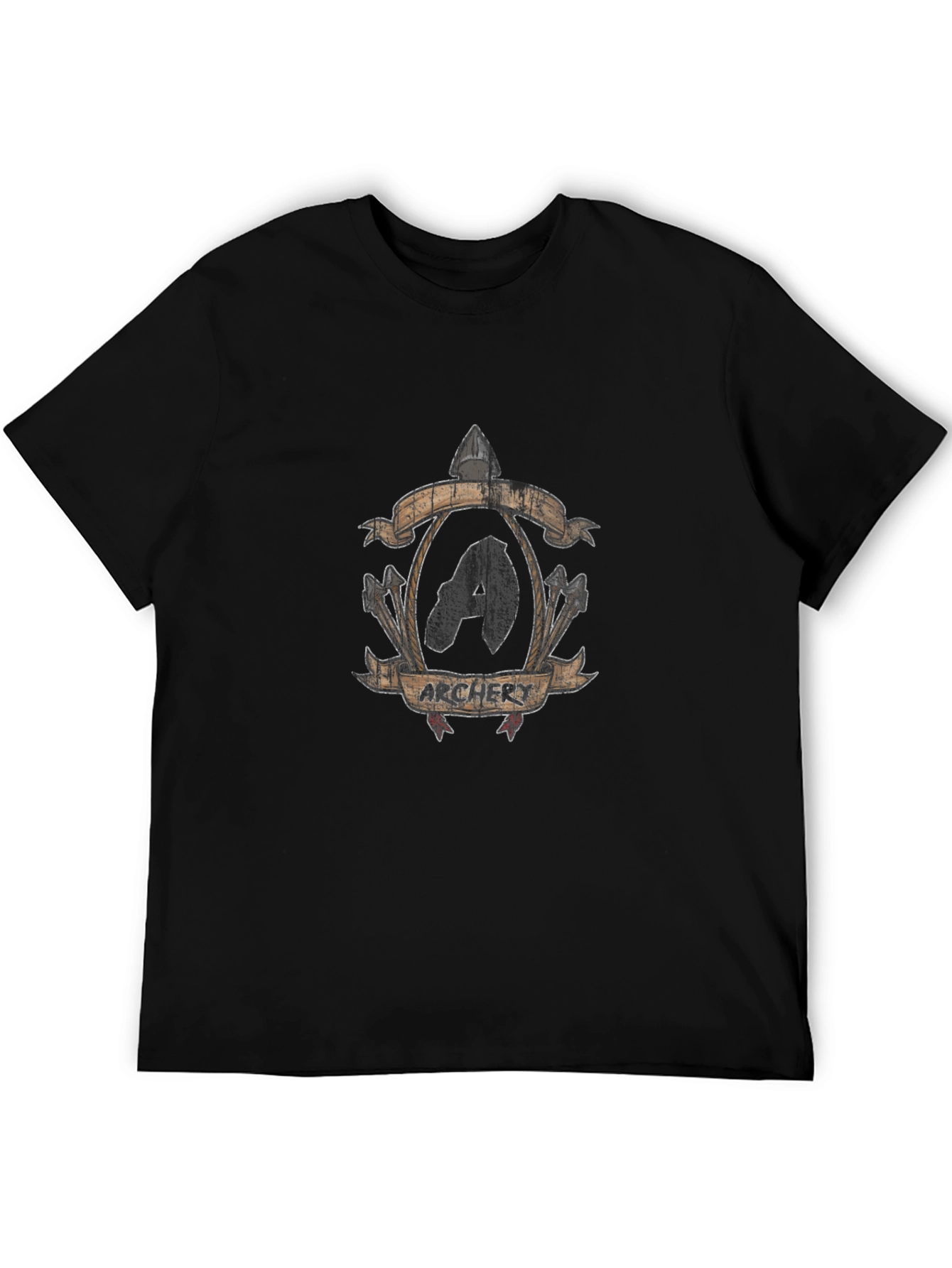 Archer Crest Graphic T-Shirt - Black